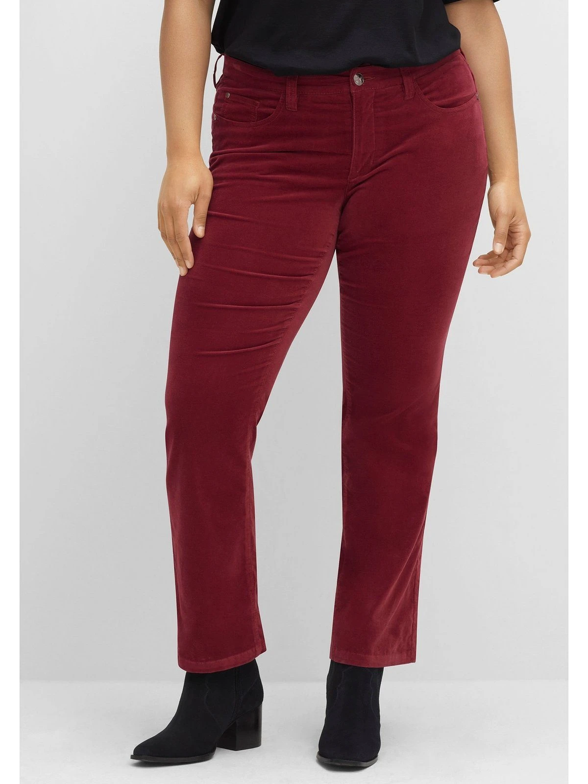 Sheego By Joe Browns Stretch-Hose »Samthose« Aus Weichem Baumwollsamt