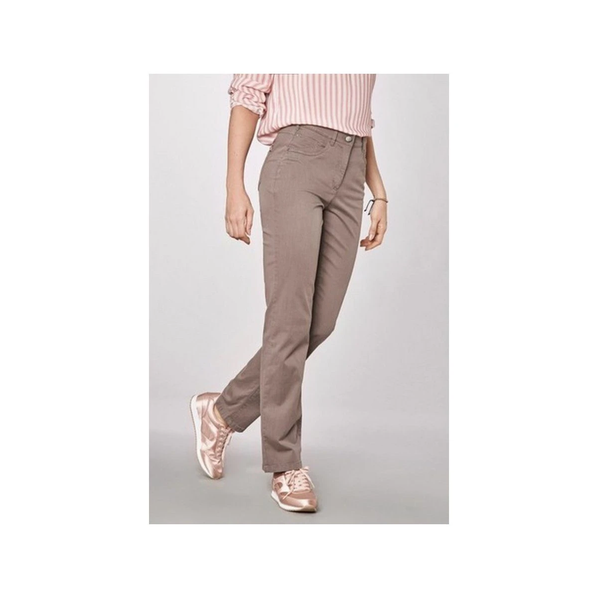 TONI Stoffhose Taupe Regular (1-tlg) – Bild 3