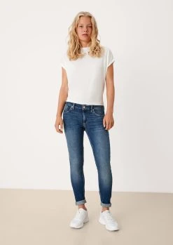 Q/S By S.Oliver Stoffhose »Slim: Slim Leg-Denim« (1-tlg) Label-Patch, Waschung