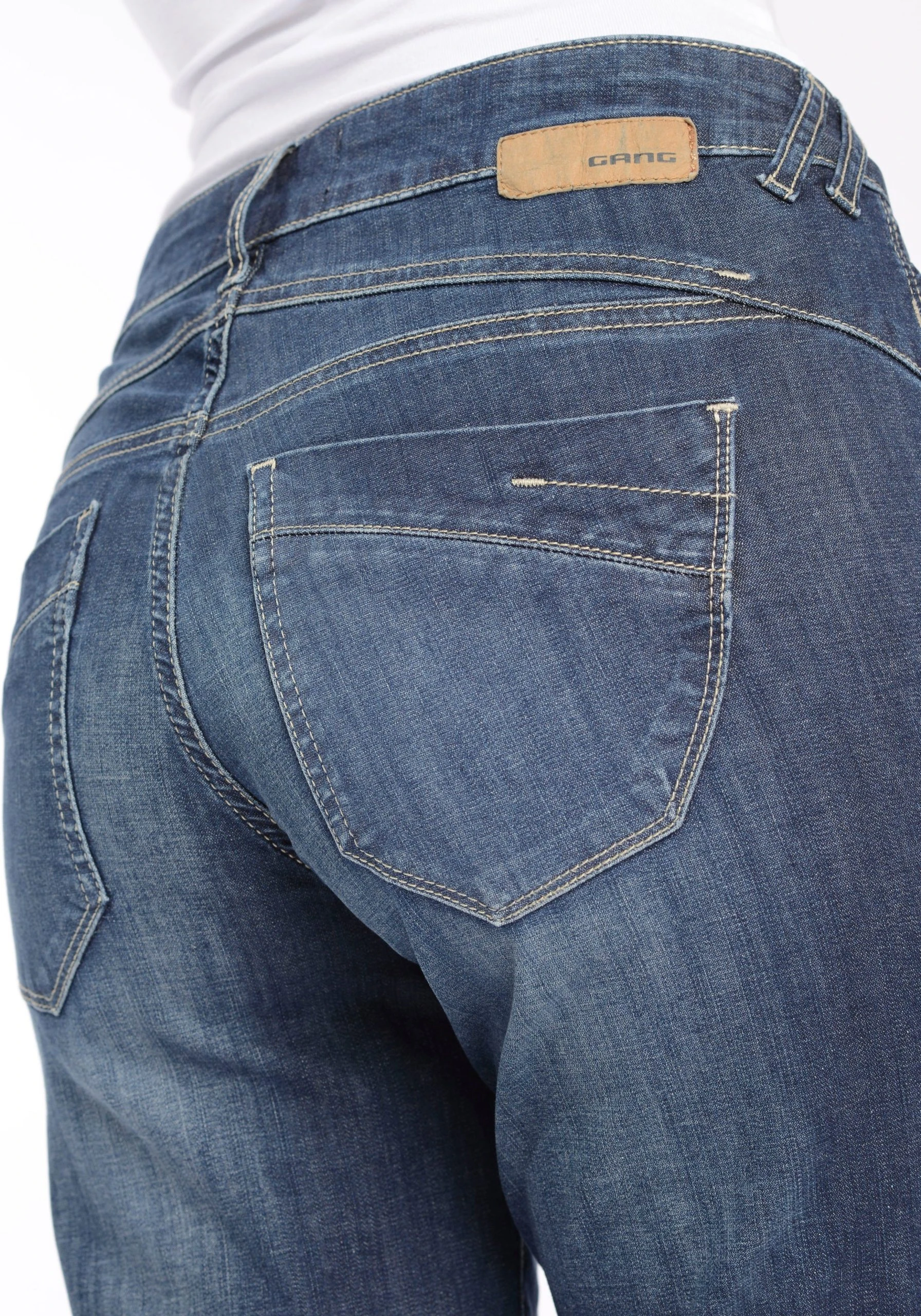 GANG Jeansbermudas RUBINIA BERMUDA Mit Aufschlag U. Leicht Ausgefranster Kante Am Saumabschluss – Bild 5