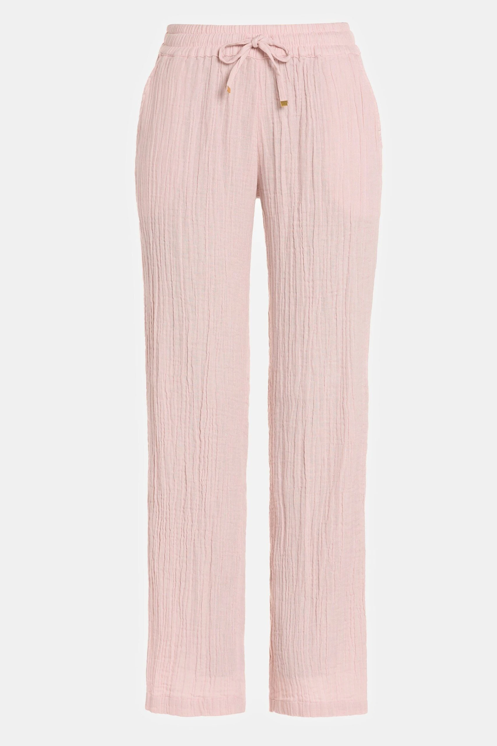 Gina Laura Funktionshose Hose Weites Bein Breiter Bund Schnürung – Bild 3