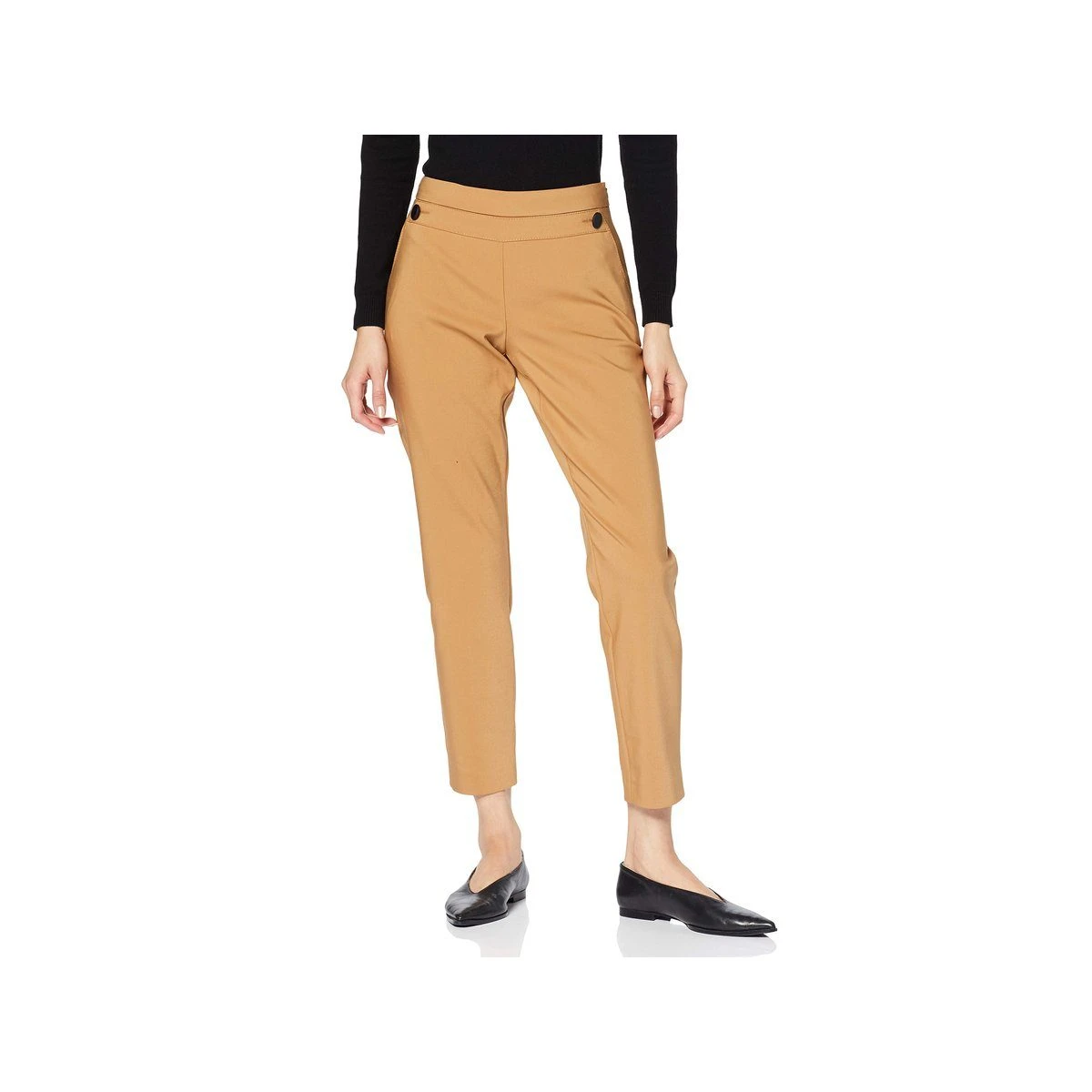 Comma Stoffhose Hell-braun Regular (1-tlg)