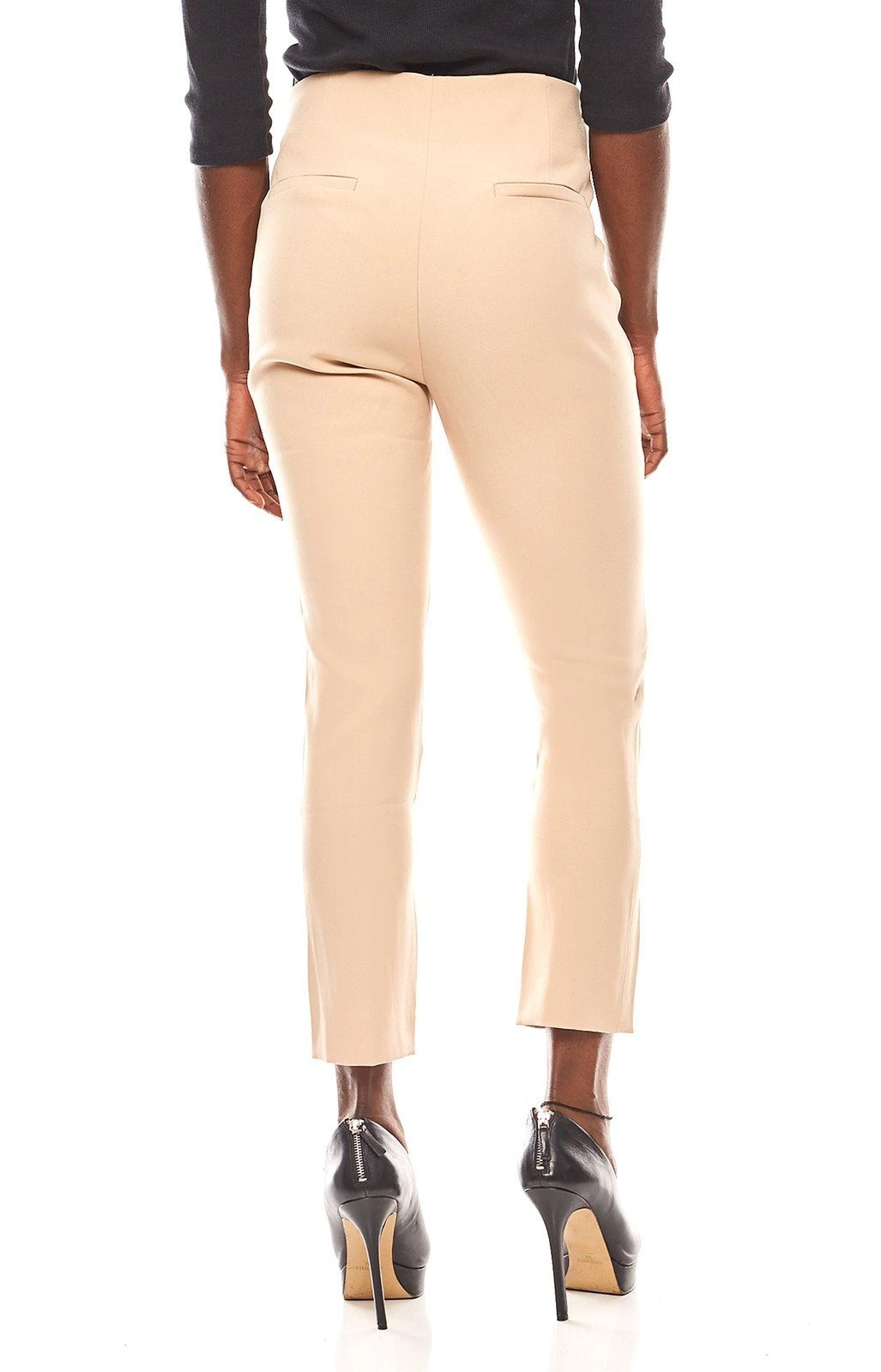 PATRIZIA DINI By Heine Stoffhose PATRIZIA DINI Figurbetonte Damen-Hose Röhren Biesenhose Stoff-Hose Kurzgröße Beige – Bild 4