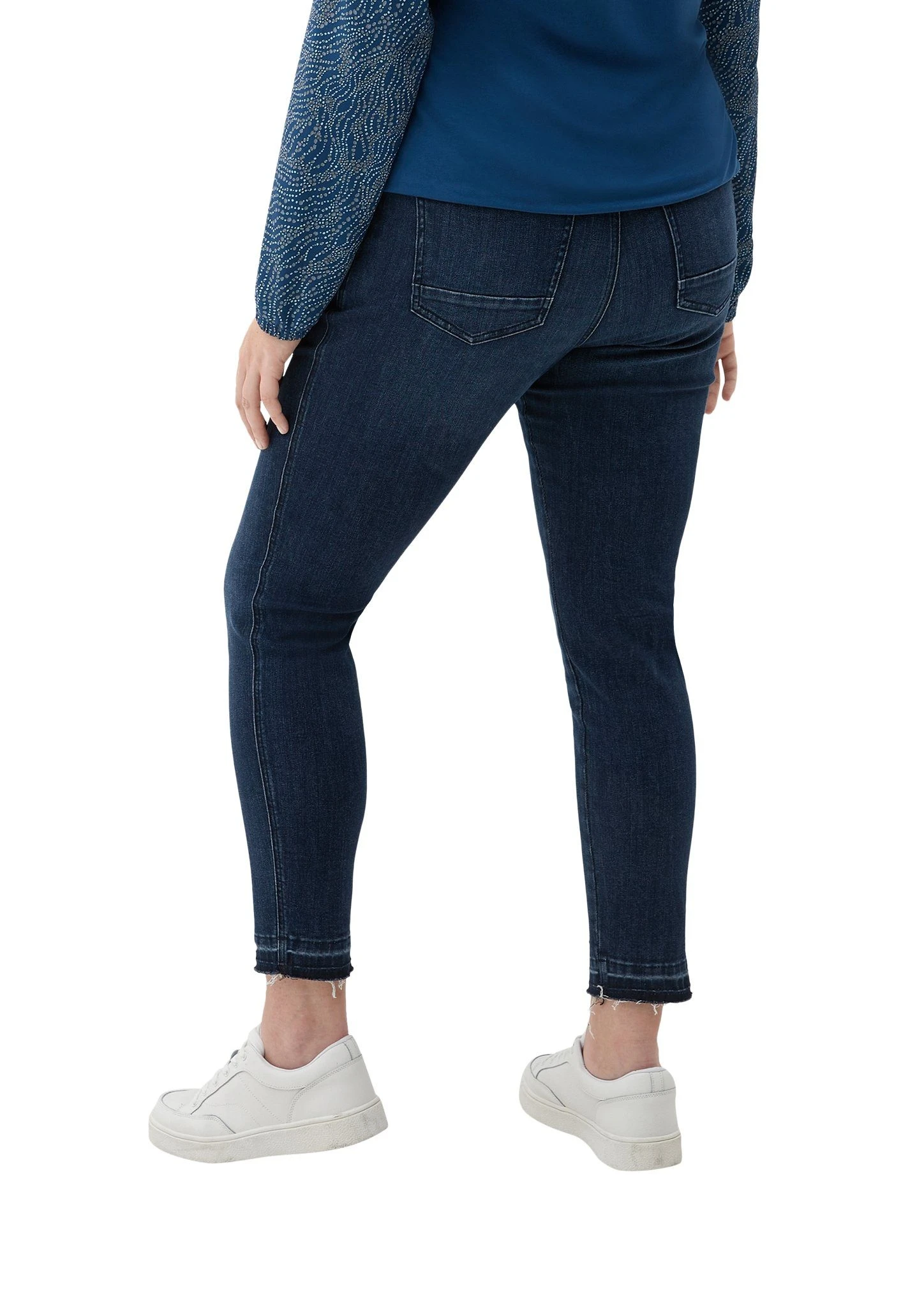 TRIANGLE Stoffhose Slim: Jeans Mit Shaping-Effekt Waschung – Bild 7