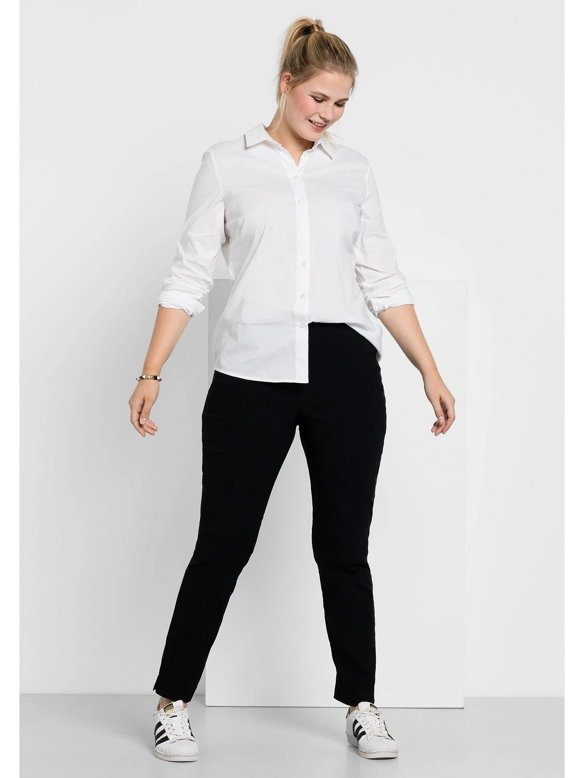 Sheego Stretch-Hose Bengalin-Hose Knitterarm Und Pflegeleicht – Bild 4