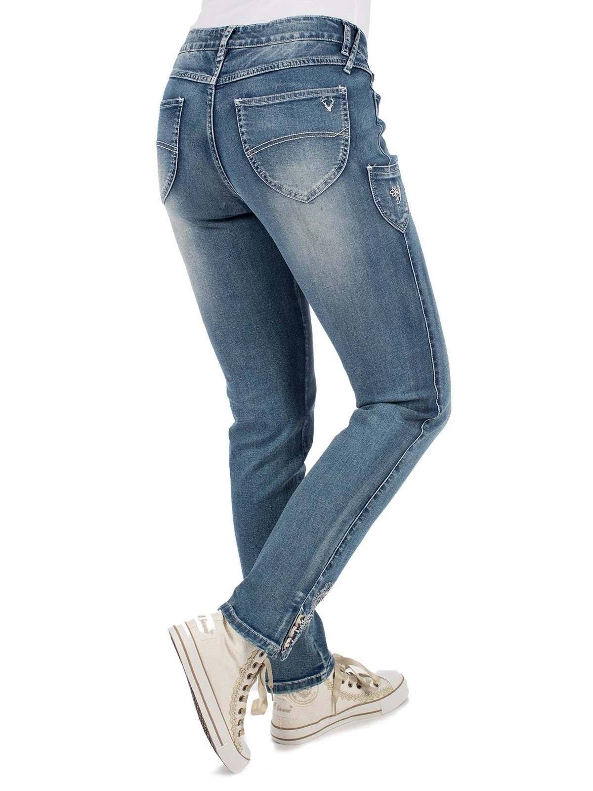 MarJo Jeansbermudas Trachtenjeans K69 FRANZISKA Lang Blau – Bild 4