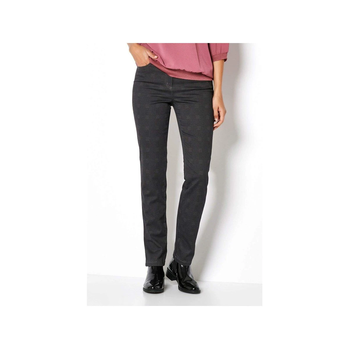 Relaxed By TONI Stoffhose Grau Regular (1-tlg) – Bild 2