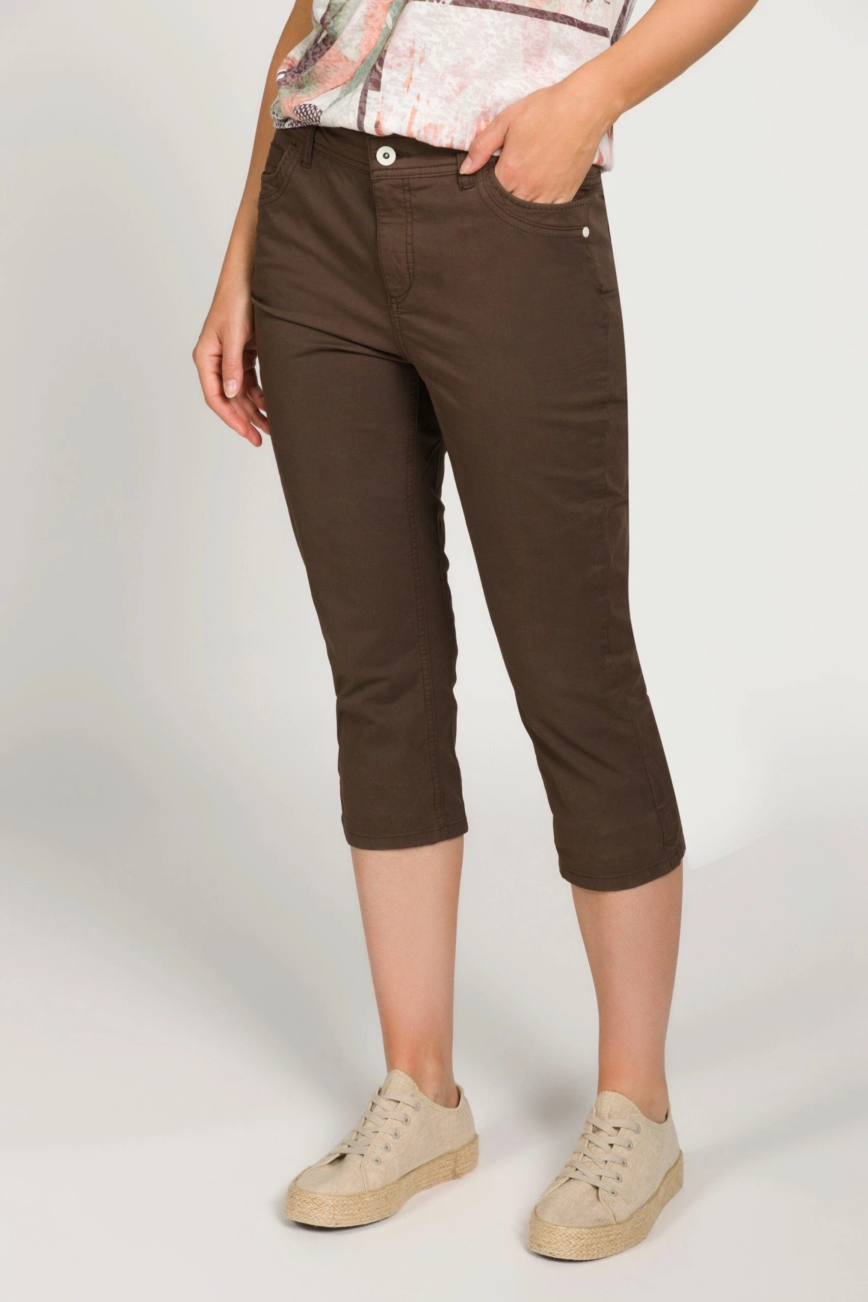 Gina Laura Caprihose Capri-Hose Garment Dyed 5-Pocket Zipper