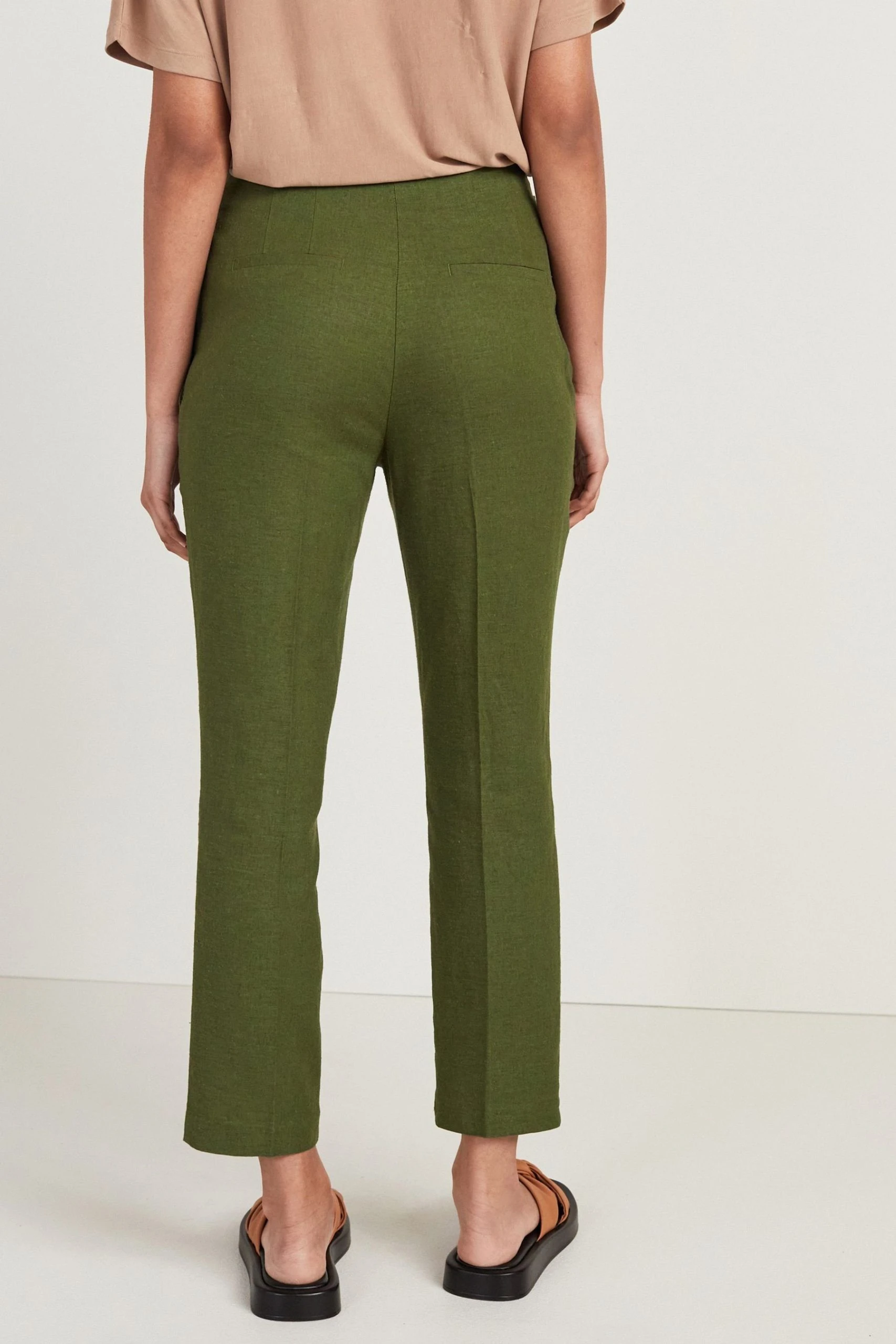 Next Stoffhose Elegante Hose Im Slim Fit Aus Leinengemisch (1-tlg) – Bild 3