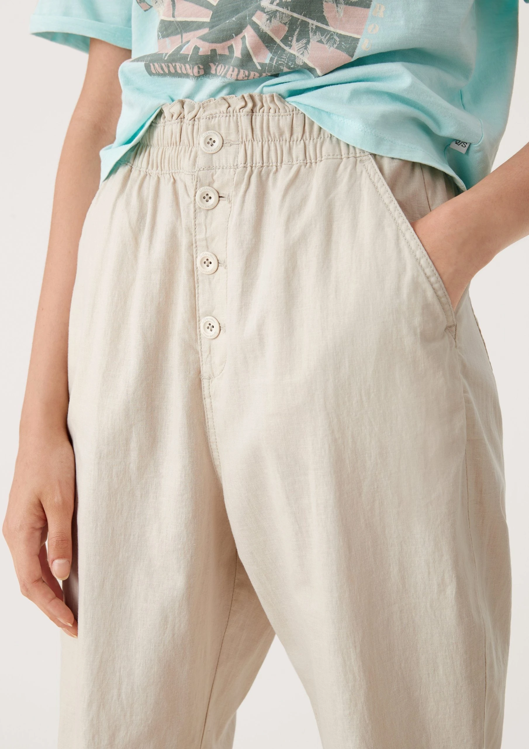 Q/S By S.Oliver Stoffhose »High-Waist-Hose Aus Leinenmix« (1-tlg) – Bild 2