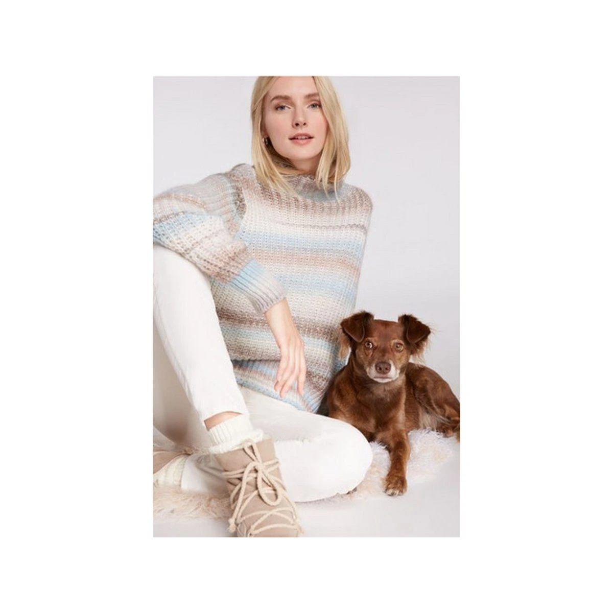 Oui Leggings Offwhite Regular (1-tlg) – Bild 6